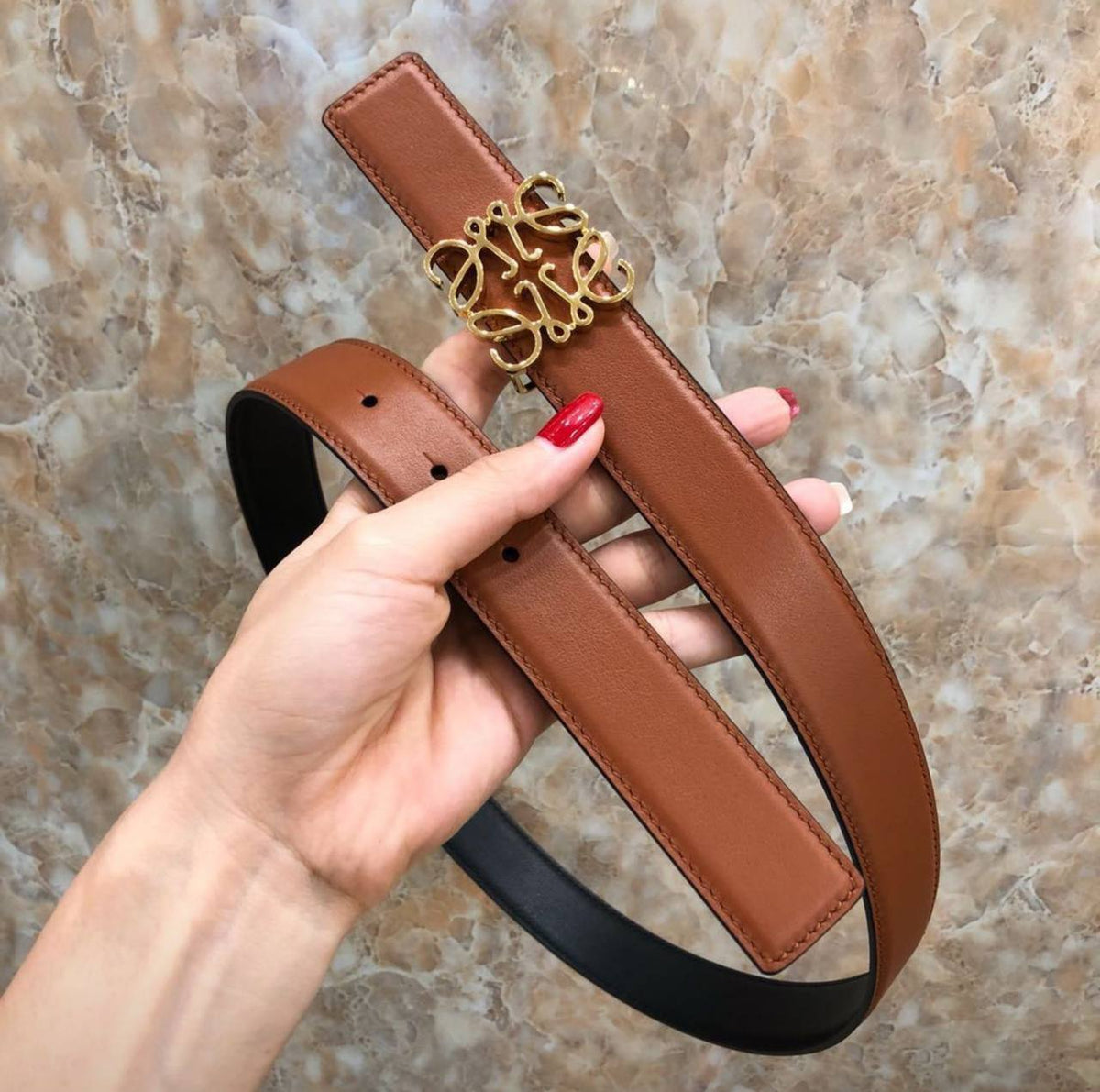 Loewe Anagram Reversible Belt