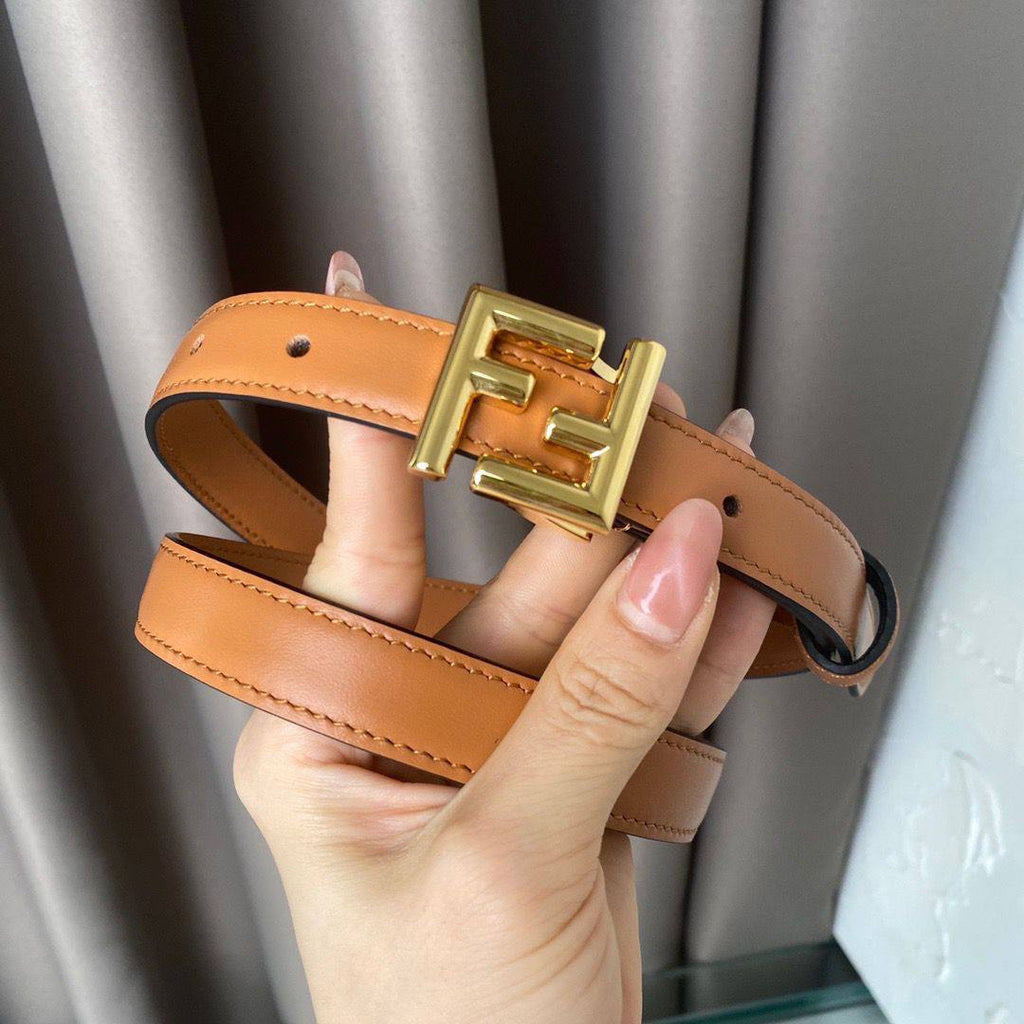 Fendi -Colored Leather FF Buckle Belt