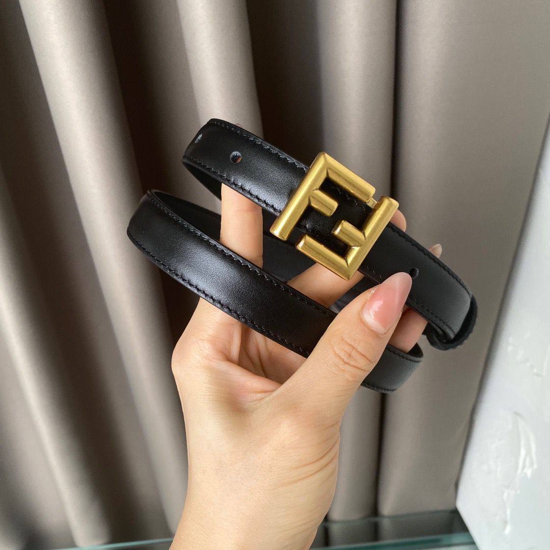 Fendi -Colored Leather FF Buckle Belt