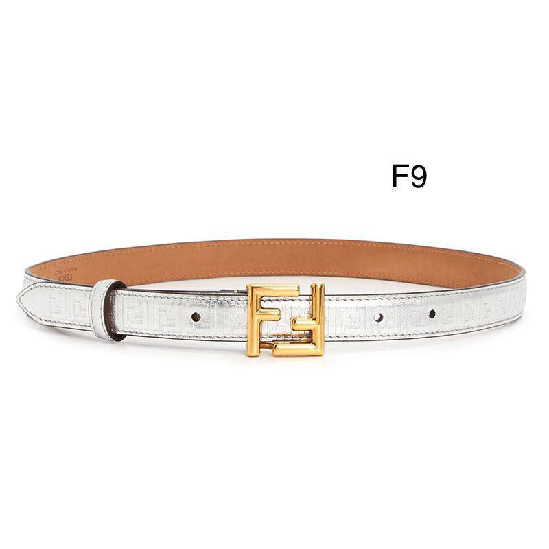 Fendi -Colored Leather FF Buckle Belt