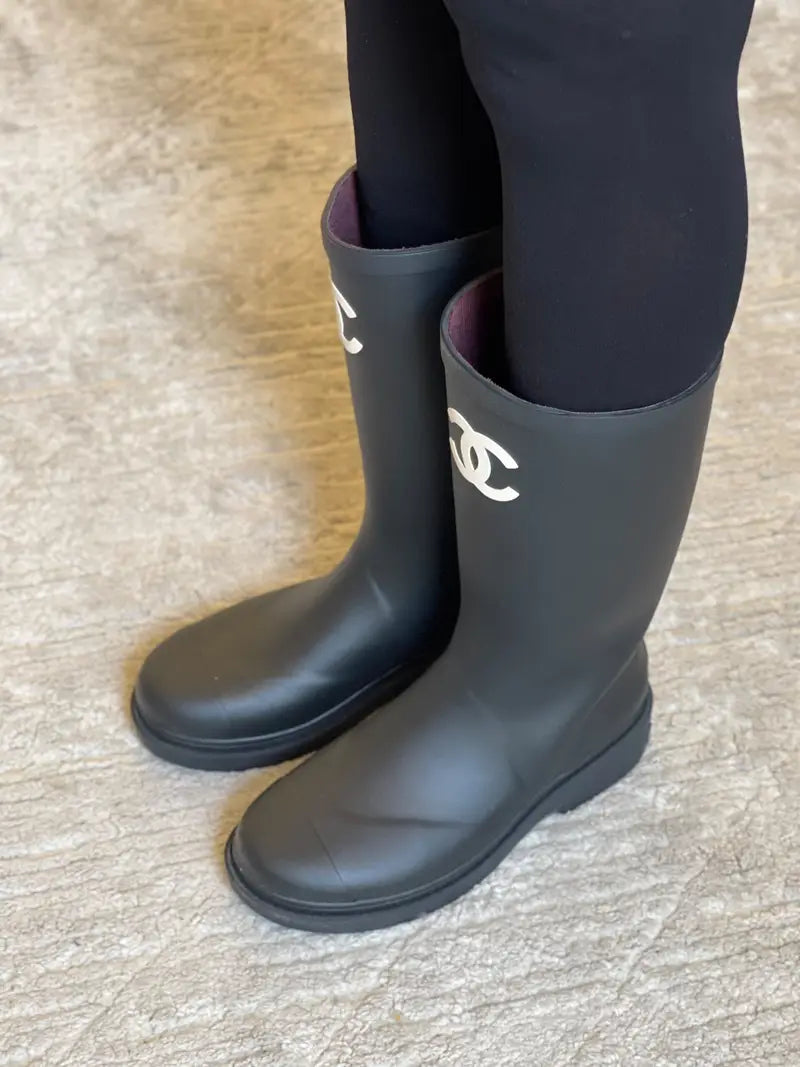 Chanel Rubber Rain Boots