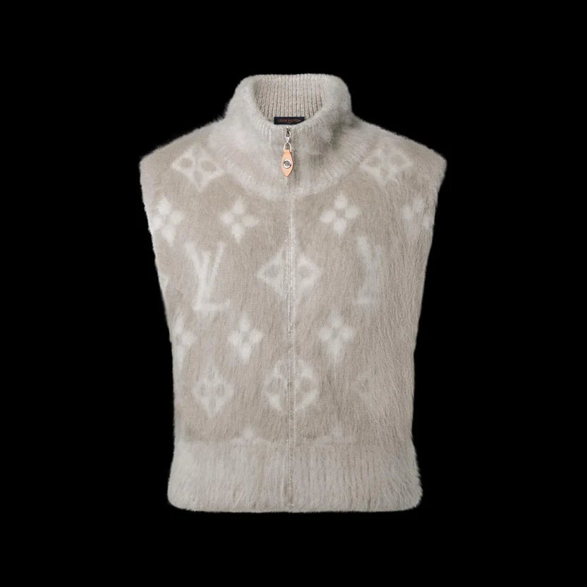 LV Monogram Zip Vest and Shorts Set