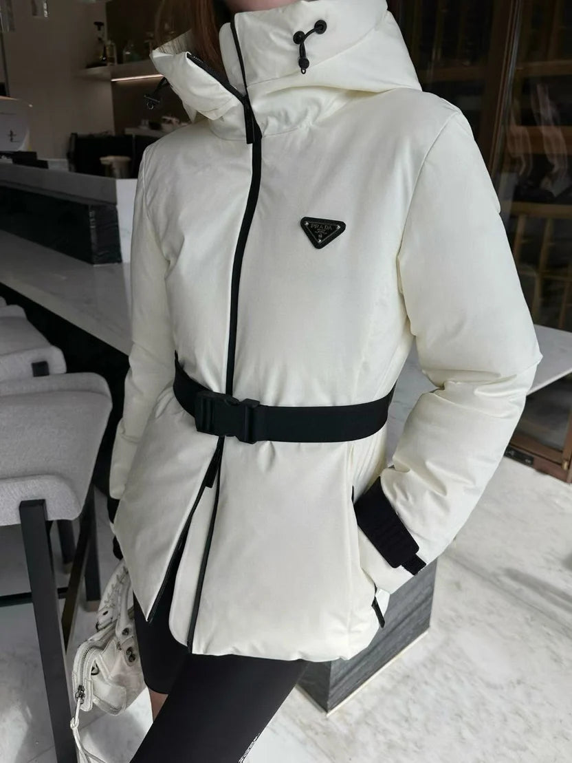 Prada Belted Hooded Jacket