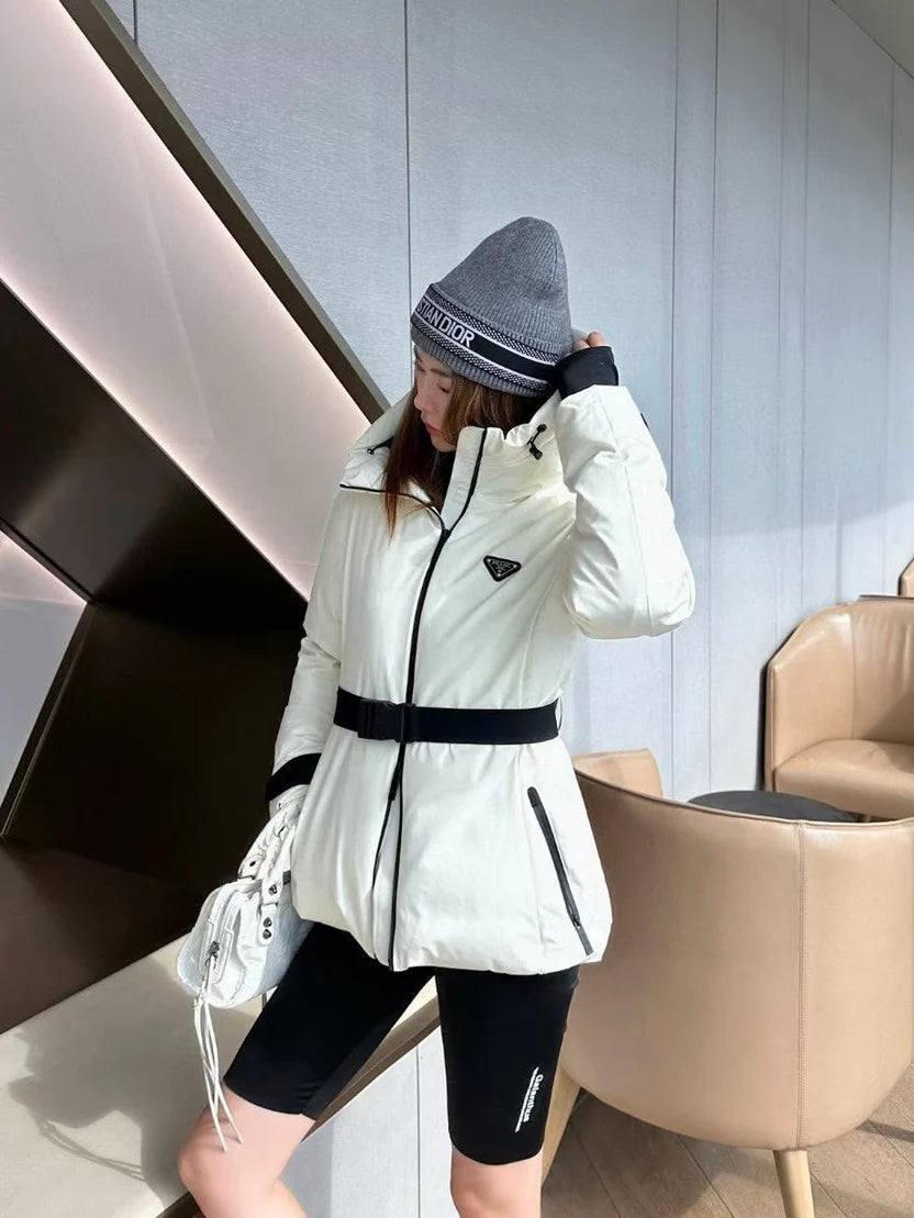 Prada Belted Hooded Jacket