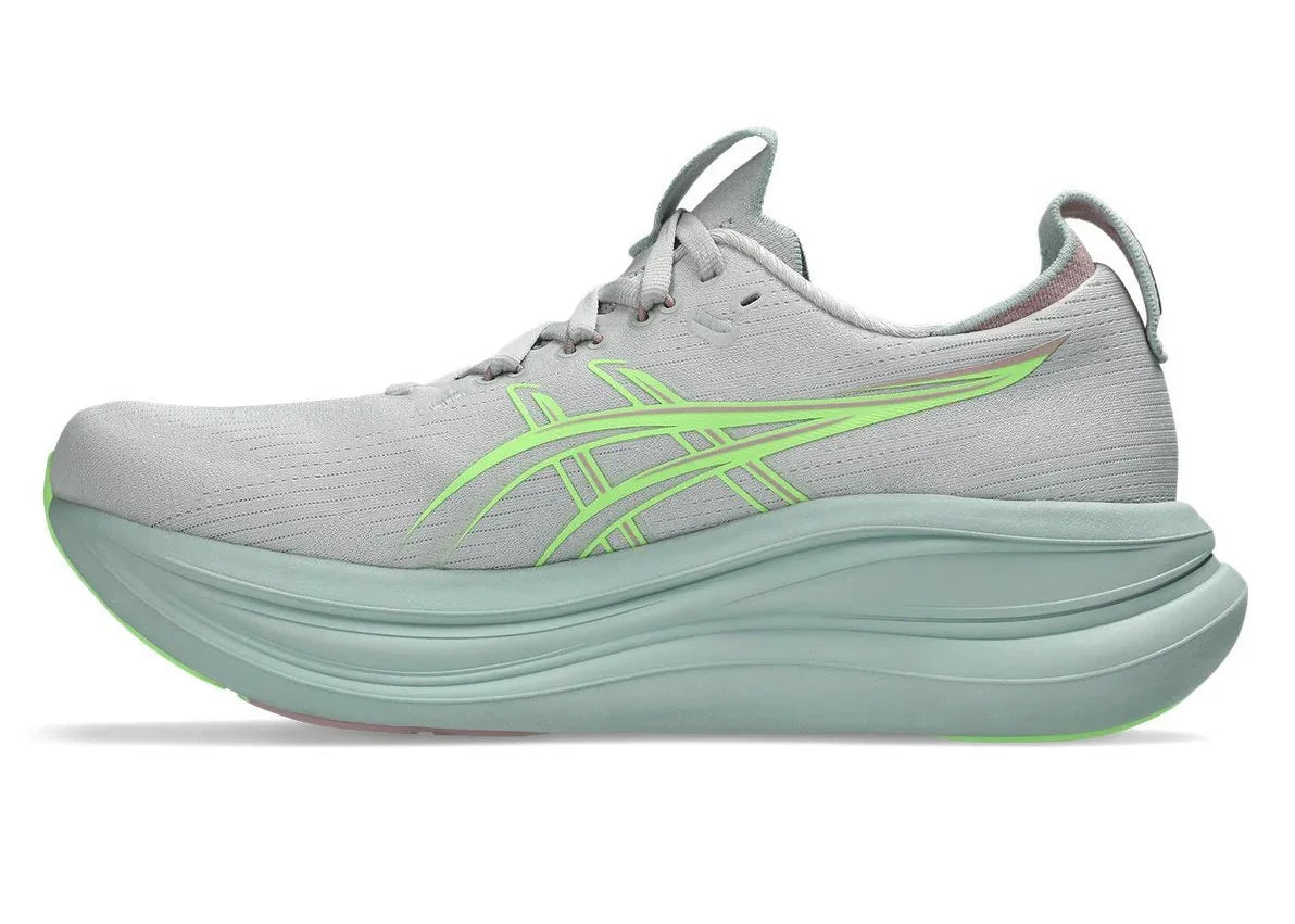 Asics Gel Nimbus 28 "Cloud Grey / Illuminate Green" Cushion Running Shoes UAE