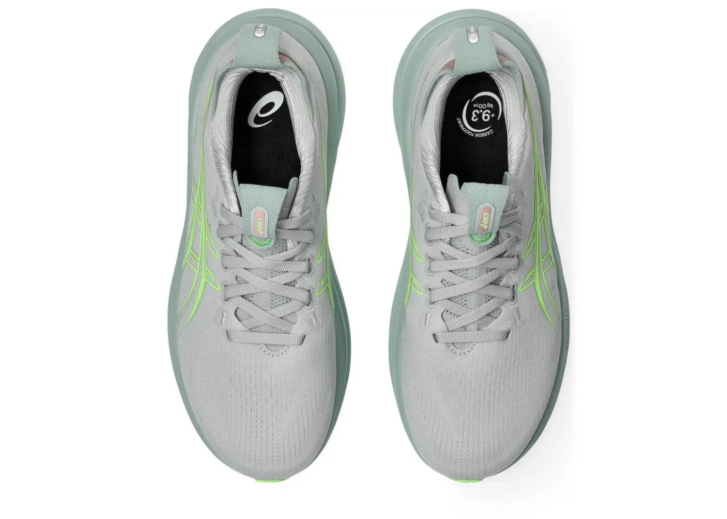 Asics Gel Nimbus 28 "Cloud Grey / Illuminate Green" Cushion Running Shoes UAE