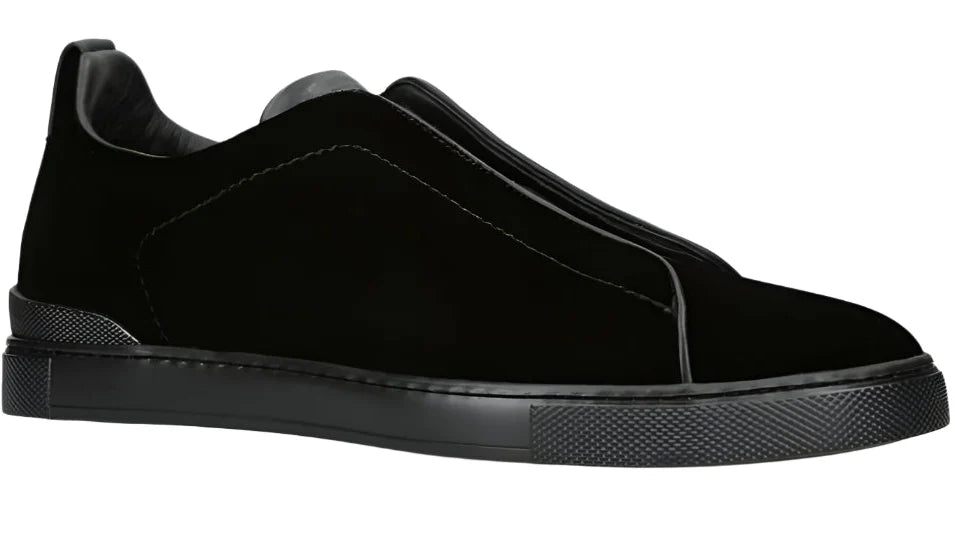 Zegna Triple Stitch Leather Sneakers