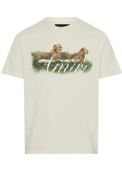 AMIRI Cheetah-Print Cotton T-Shirt Bold Print Tee UAE