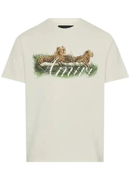 AMIRI Cheetah-Print Cotton T-Shirt Bold Print Tee UAE