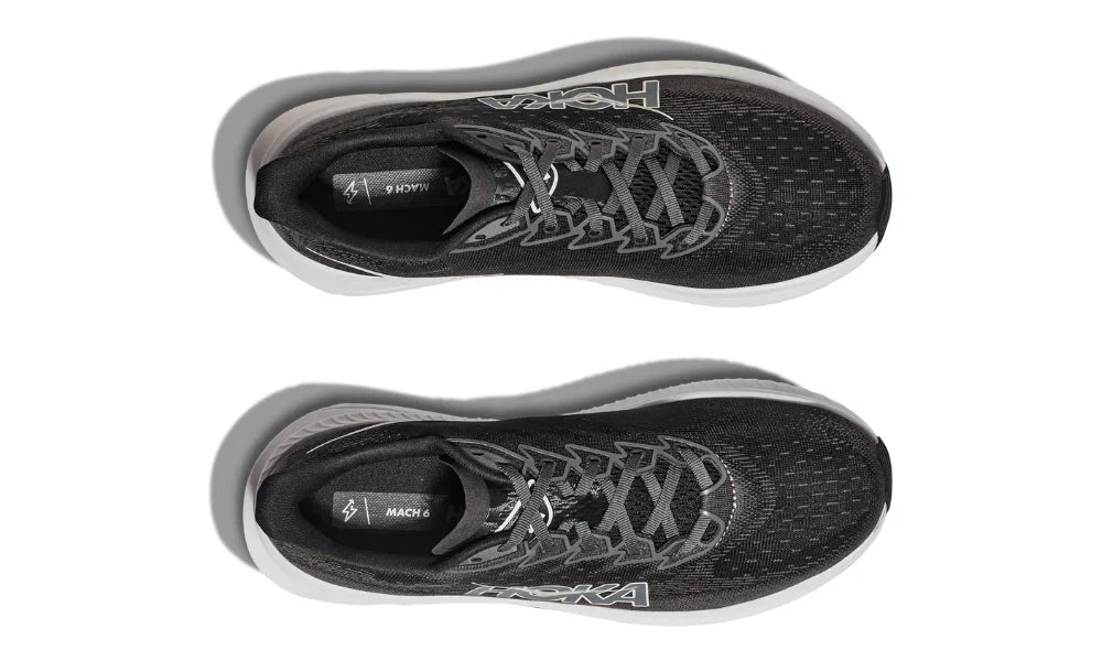 Hoka Mach 6 "Black White" Running Shoes UAE