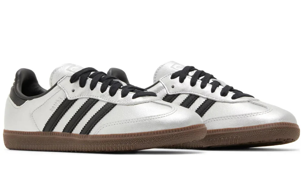 Adidas Samba "Silver Metallic Black Gum" Sneakers UAE