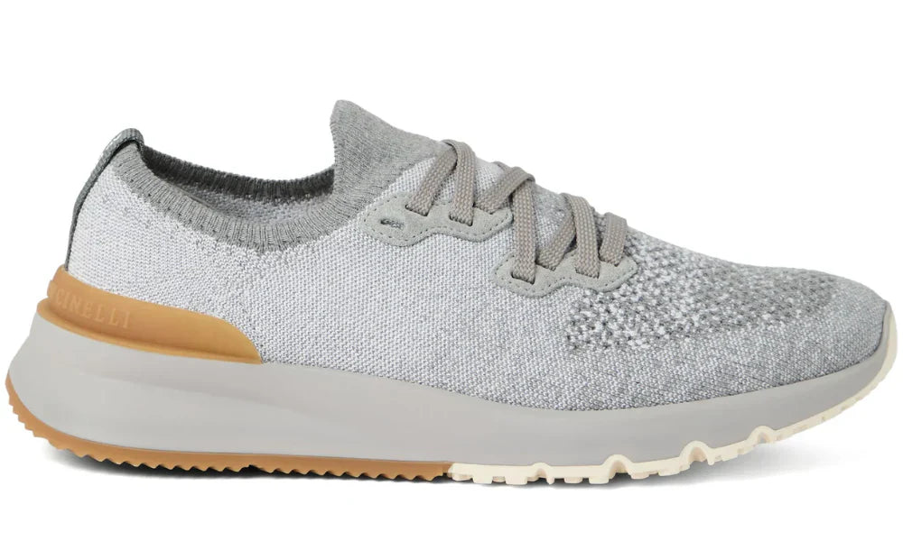 Brunello Cucinelli Knitted Sneakers "Grey" Premium Knit Sneakers UAE