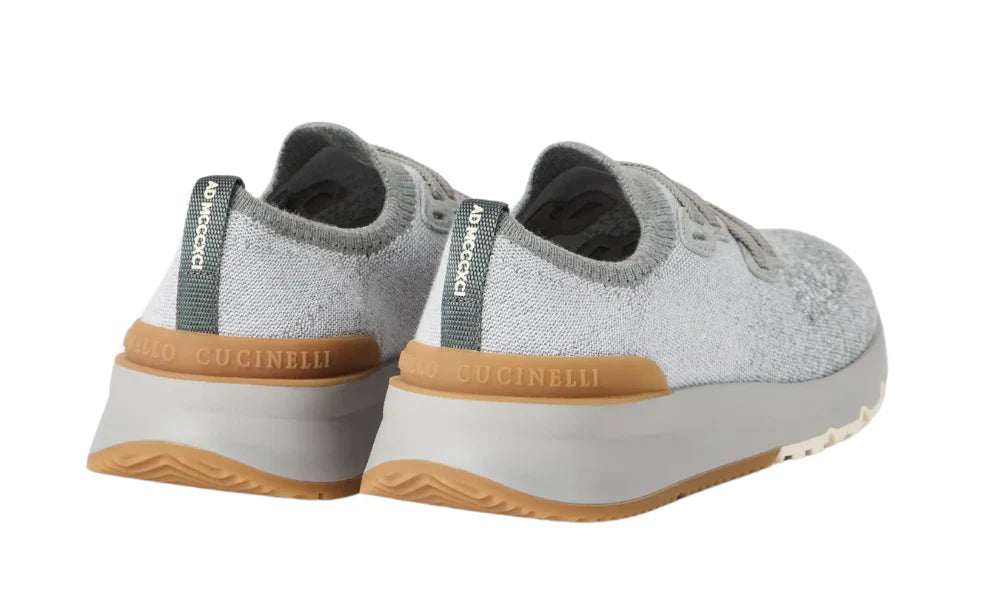 Brunello Cucinelli Knitted Sneakers "Grey" Premium Knit Sneakers UAE
