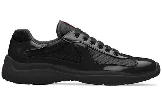 Prada America's Cup "Full Black" Iconic Leather Sneakers UAE