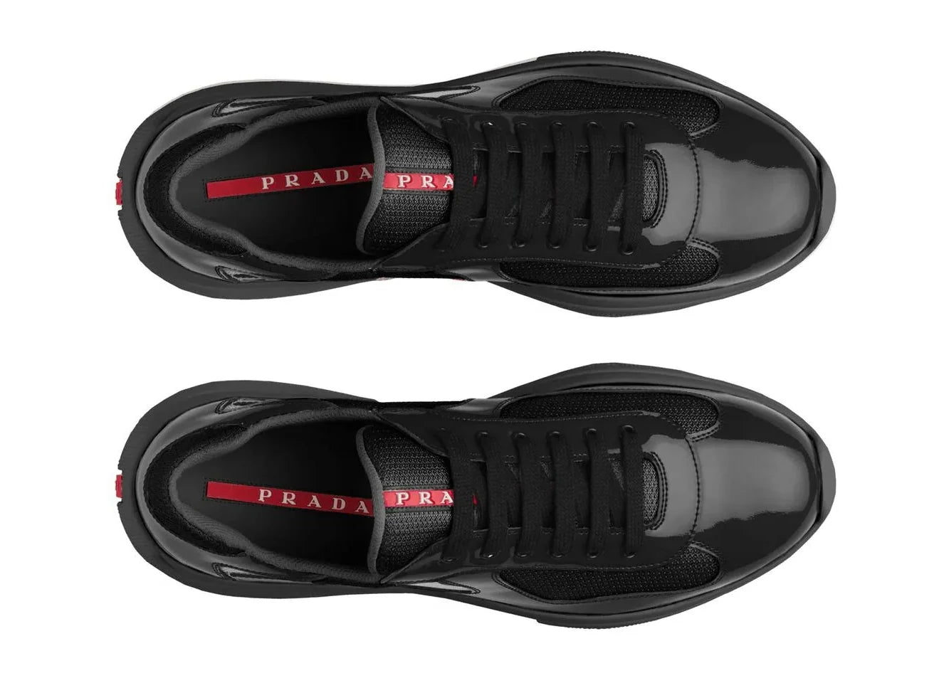 Prada America's Cup "Full Black" Iconic Leather Sneakers UAE