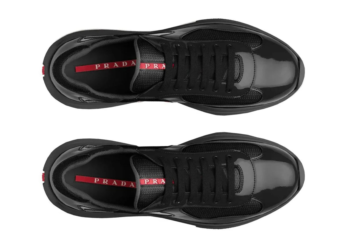 Prada America's Cup "Full Black" Iconic Leather Sneakers UAE