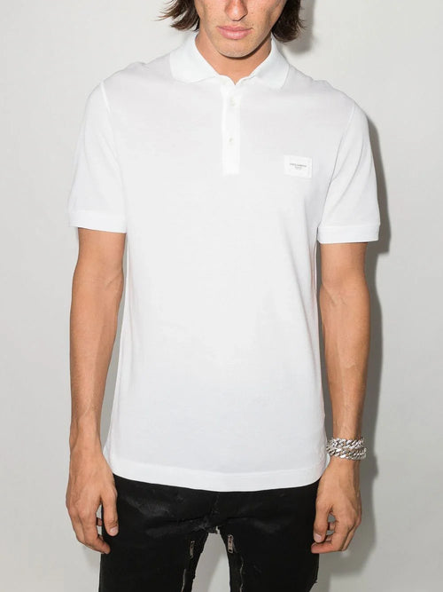 Dolce & Gabbana Logo Plaque Polo Shirt Premium Designer Polo UAE