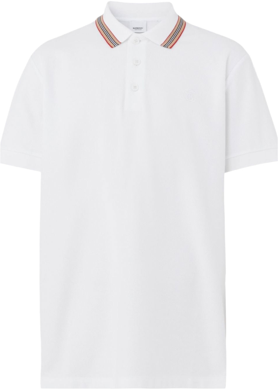 Burberry Icon Striped Polo Shirt "White" Classic Polo UAE