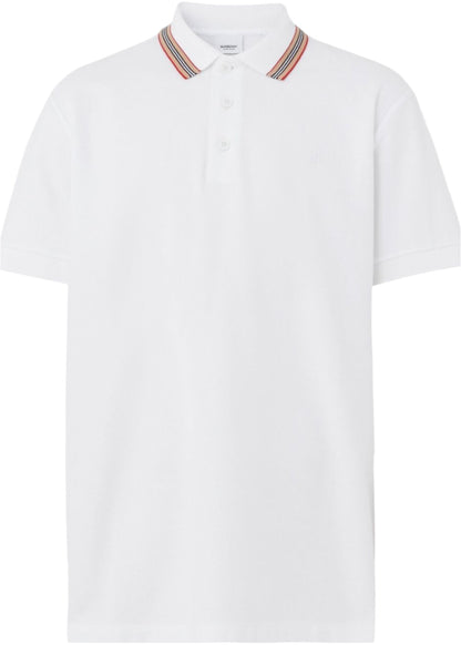 Burberry Icon Striped Polo Shirt "White" Classic Polo UAE
