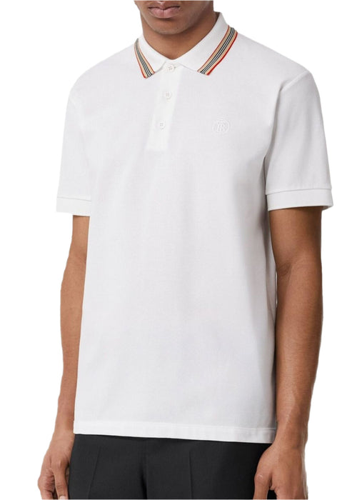 Burberry Icon Striped Polo Shirt "White" Classic Polo UAE