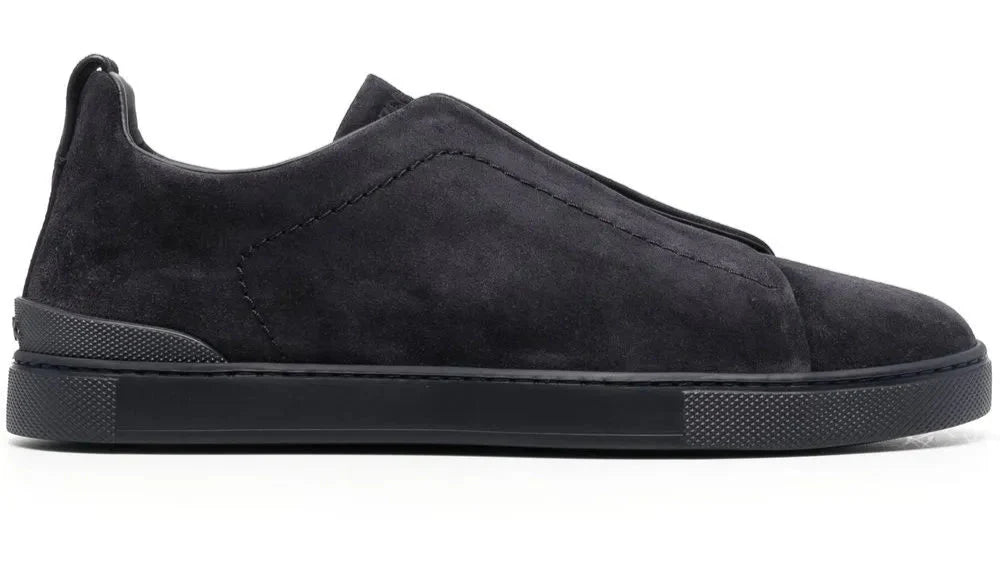 Zegna Triple Stitch Leather Sneakers