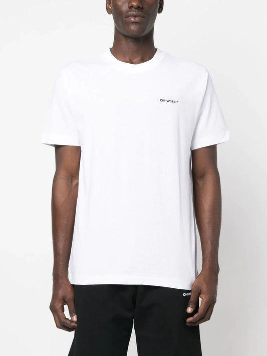 Off-White Wave Outline Diag Print T-Shirt Streetwear Graphic Tee UAE