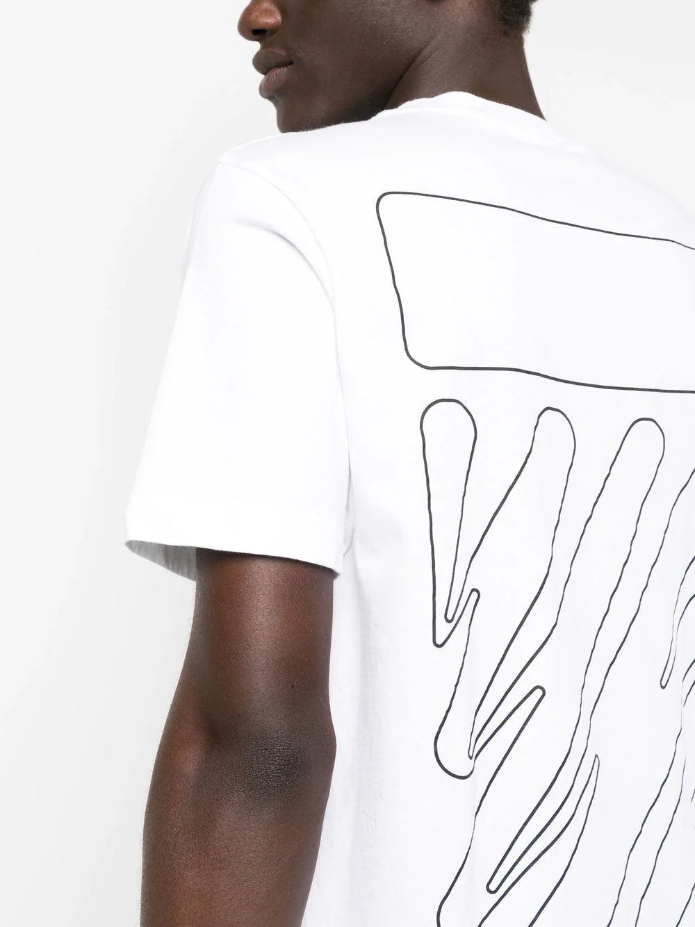 Off-White Wave Outline Diag Print T-Shirt Streetwear Graphic Tee UAE