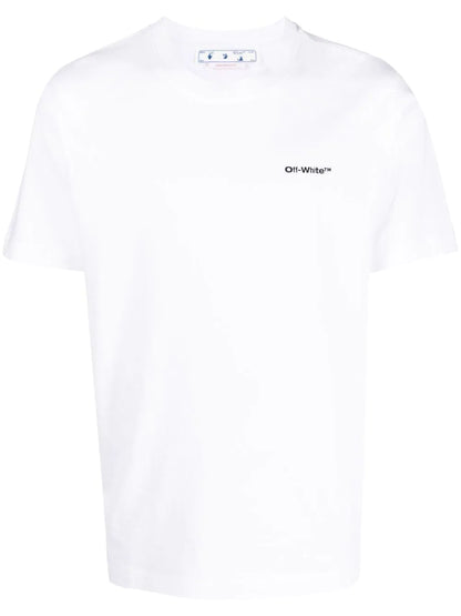 Off-White Wave Outline Diag Print T-Shirt Streetwear Graphic Tee UAE