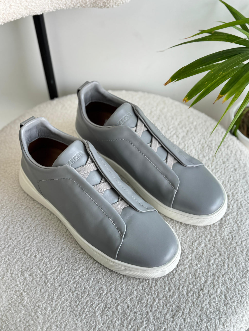 Zegna Triple Stitch Sneakers in Grey