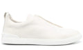 Zegna Triple Stitch Leather Sneakers "White" Premium White Sneakers UAE