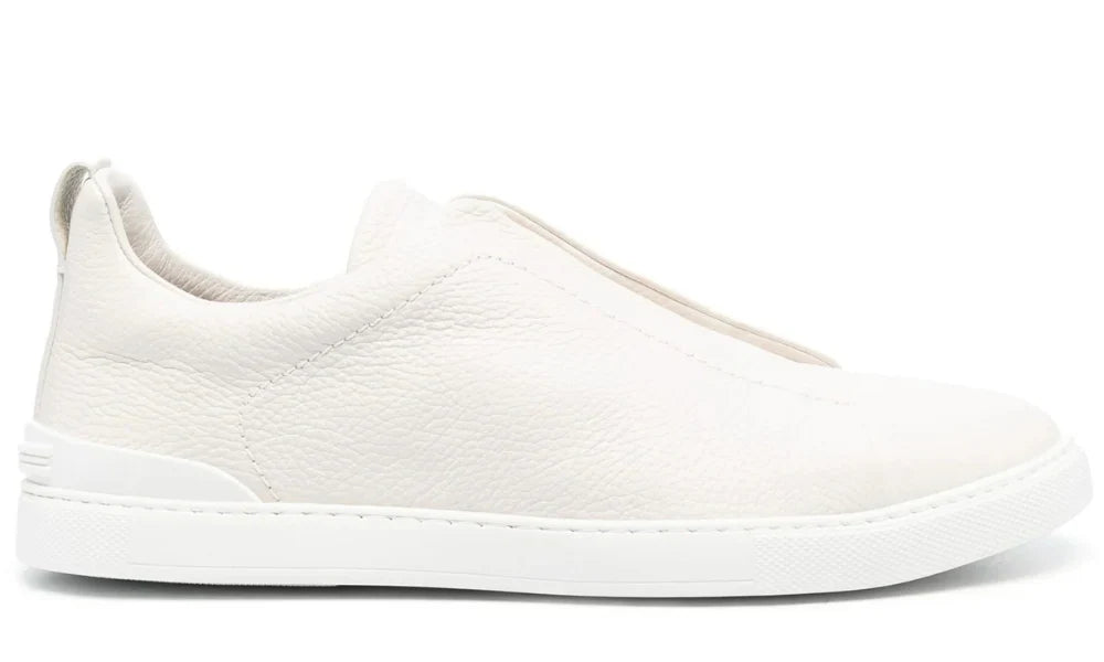 Zegna Triple Stitch Leather Sneakers
