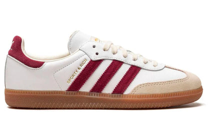 Sporty & Rich x Adidas Samba OG "White Core Burgundy" Premium Sneakers UAE