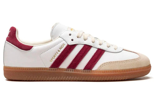 Sporty & Rich x Adidas Samba OG "White Core Burgundy" Premium Sneakers UAE