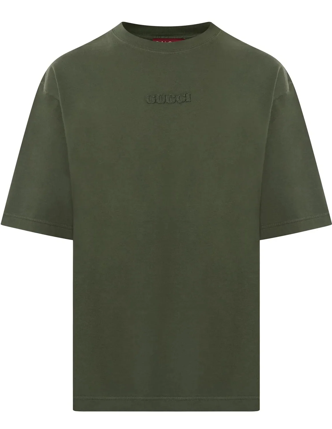Gucci Embroidered Cotton Jersey T-Shirt "Dark Green" Premium Logo Tee UAE