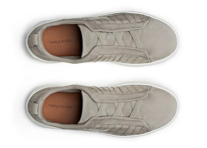 Zegna Crocodile Leather Triple Stitch "Neutrals" Luxury Leather Sneakers UAE