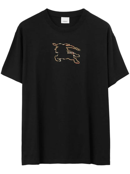 Burberry Equestrian Knight-Print T-Shirt Heritage Graphic Tee UAE