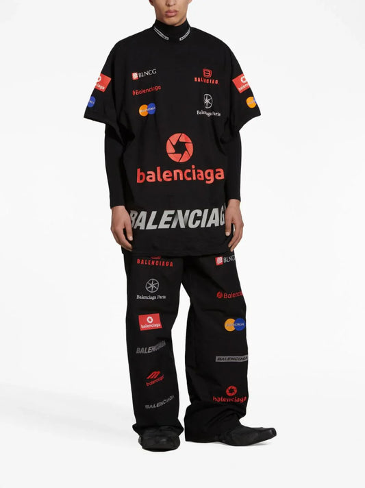 Balenciaga Top League Cotton T-Shirt Sporty Streetwear Tee UAE