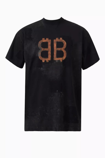 Balenciaga Oversized Crypto T-Shirt Vintage Jersey Streetwear UAE
