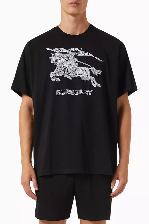 Burberry Dezi Logo Cotton Jersey T-Shirt Premium Casual Tee UAE