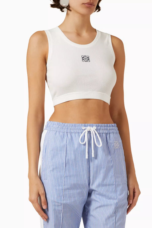 Loewe  Cropped Anagram tank top in cotton