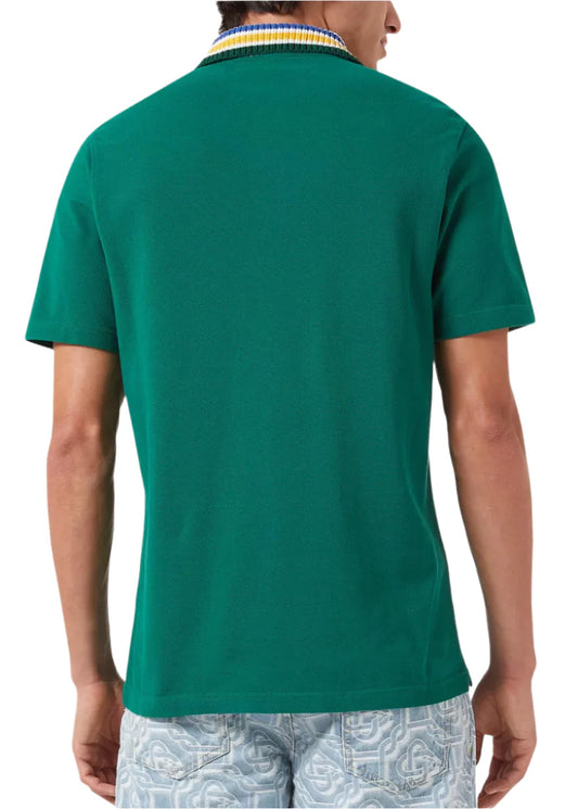 Casablanca Mint Stripe Collar Polo "Green" Premium Polo Shirt UAE