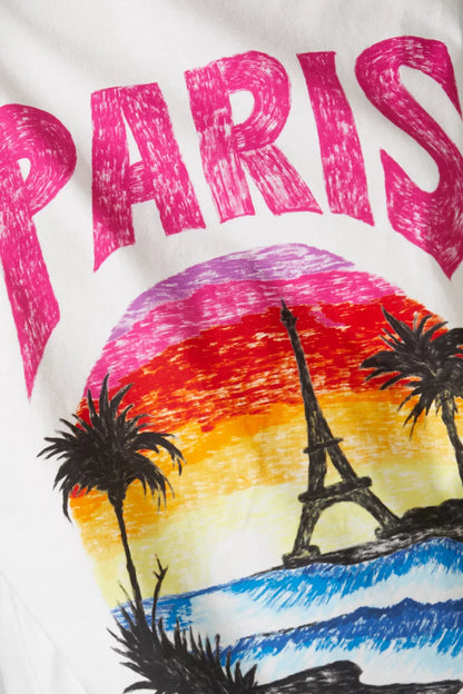 Balenciaga Paris Tropical Medium-Fit T-Shirt Vintage Jersey Summer Tee UAE