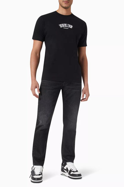 Off-White Slim Fit Cotton Jersey T-Shirt Premium Slim Tee UAE