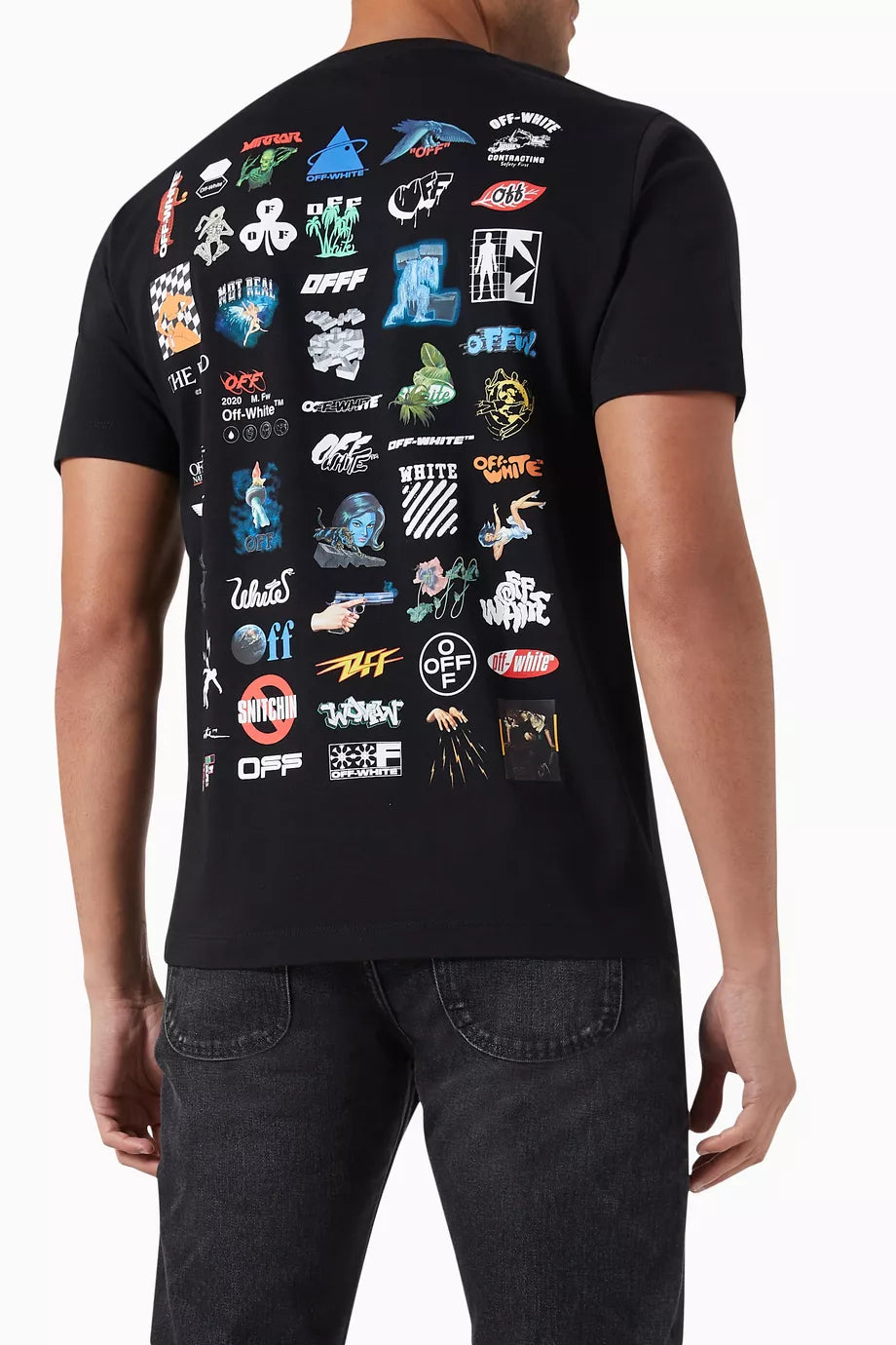 Off-White Slim Fit Cotton Jersey T-Shirt Premium Slim Tee UAE