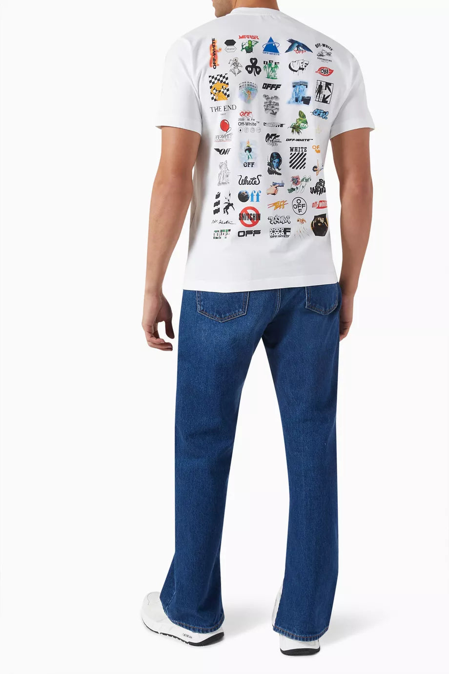 Off-White Slim Fit Cotton Jersey T-Shirt Minimal Designer Tee UAE