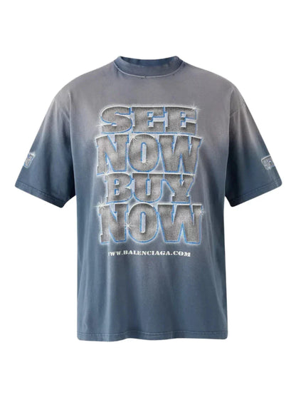 Balenciaga SNBN T-Shirt "Vintage Jersey" Casual Streetwear Tee UAE