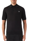 Prada Superfine Wool Polo Shirt "Black" Minimal Luxury Polo UAE