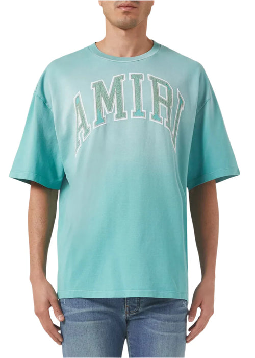 Amiri Follow Vintage Oversized T-Shirt "Blue Cotton" Oversized Tee UAE