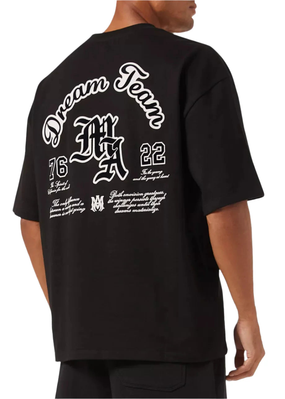 Amiri Dream Team Oversized T-Shirt "Black Cotton" Oversized Fit Tee UAE