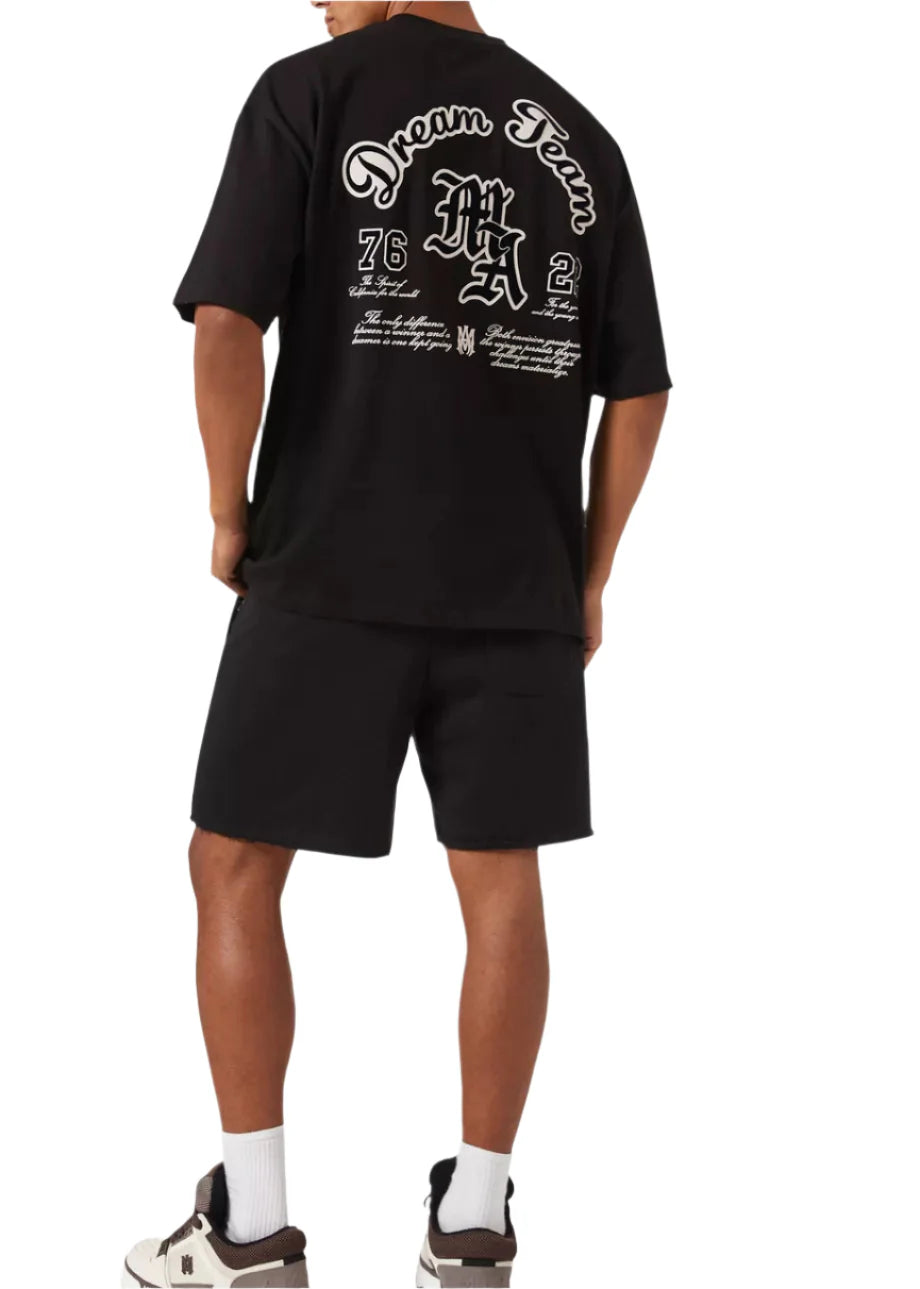 Amiri Dream Team Oversized T-Shirt "Black Cotton" Oversized Fit Tee UAE